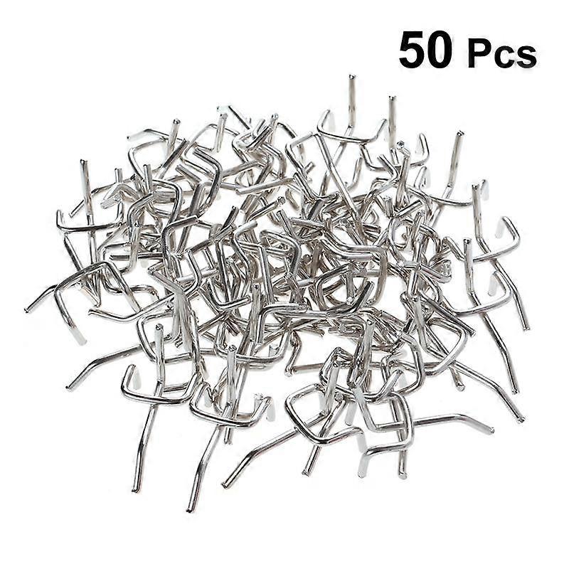 50PCS Carbon Steel Pegs Board Pegboard Hooks Garage Work Shop Storage Display Organization Steel Hanging Tool Storage Hooks