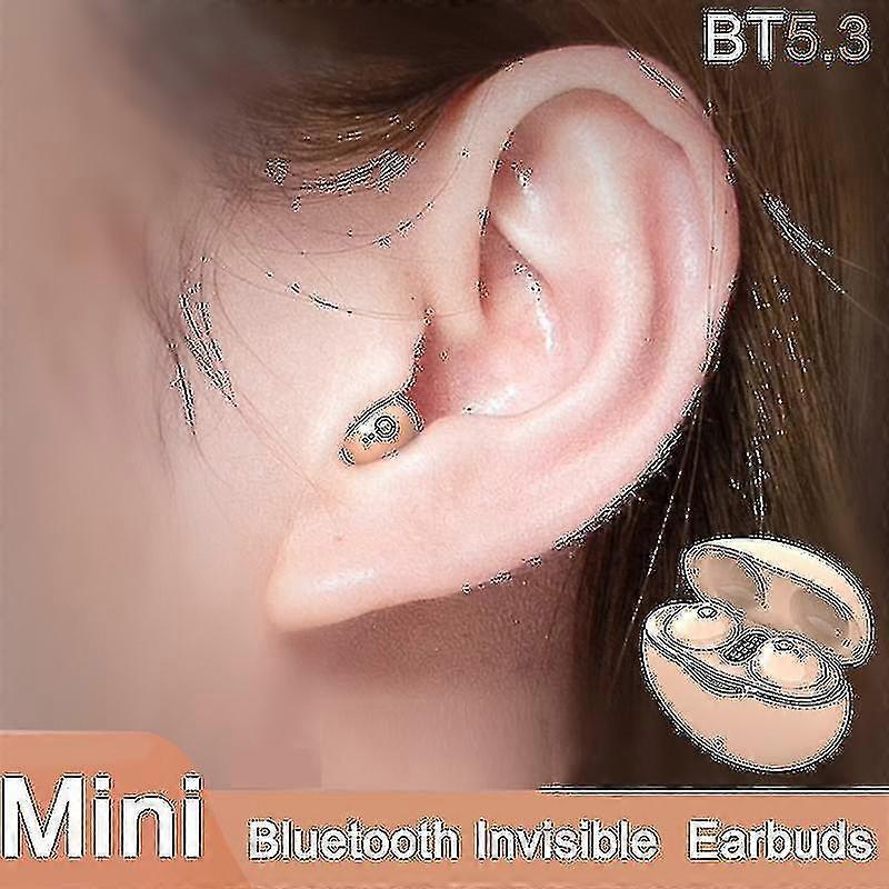 Nová náhlavná súprava A6 Mini Bluetooth 5.3 Neviditeľné slúchadlá Bezdrôtové slúchadlá Tws Noise Reduction Sleep In Ear Slúchadlá pre hudbu -dd