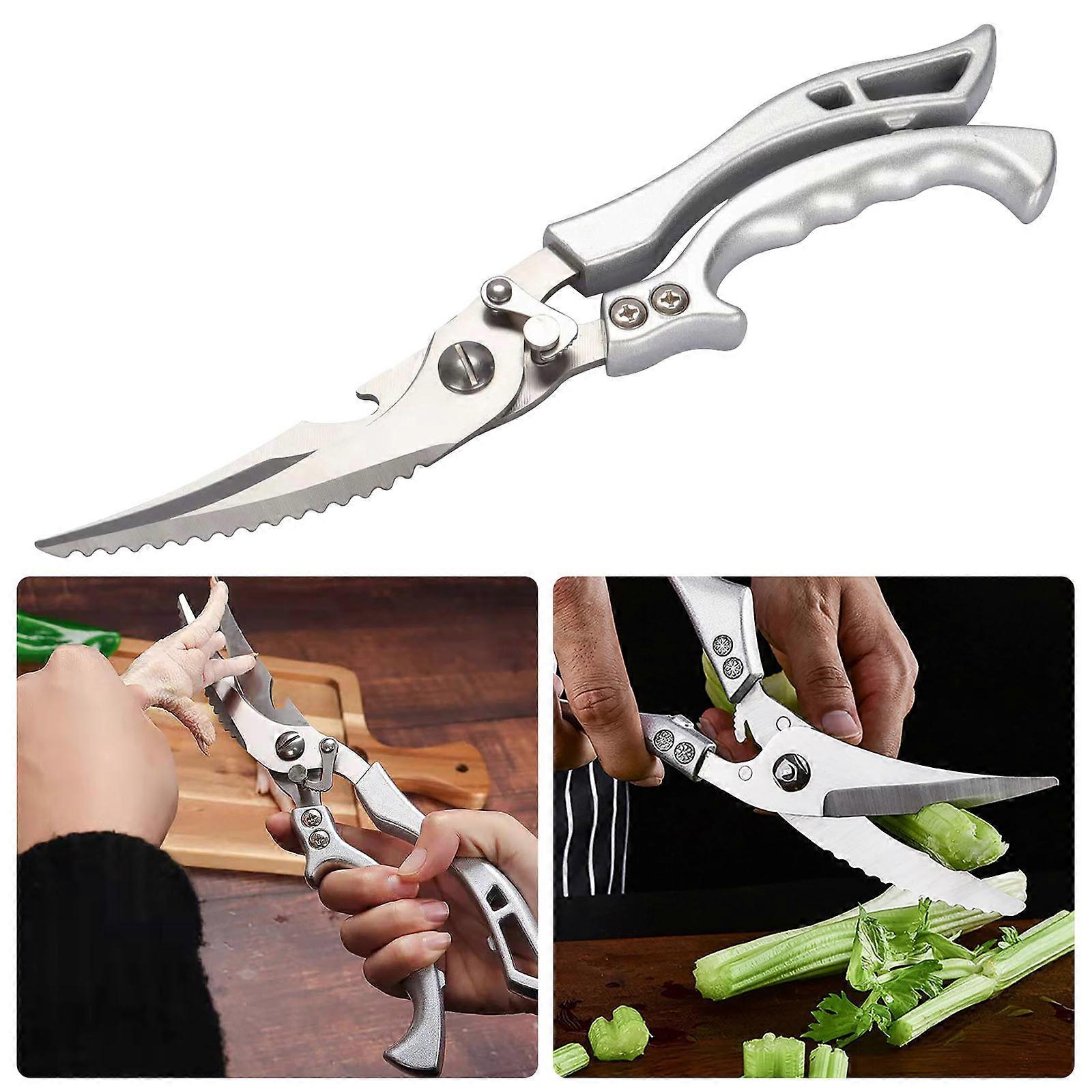 Heavy Duty Stainless Steel Bone-Cut ScissorsChicken Scissors Kitchen Scissors Multi-function Fish Chicken Scissors