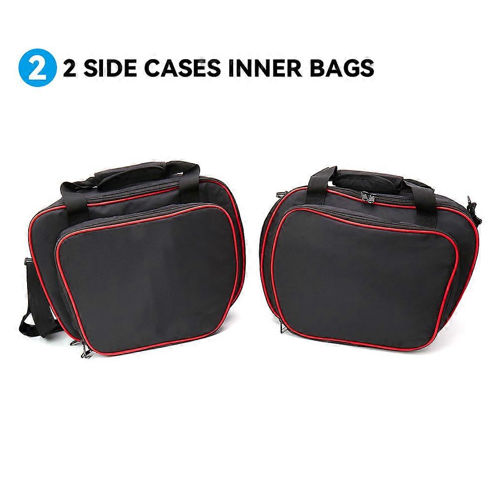 2021 Nya Motorcykel Expanderbara Svarta Röda Pannierfoder Väskor Innerväskor För DUCATI MULTISTRADA V4 S 2021