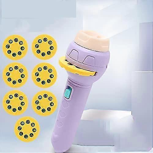 Slide Projector Flashlight, Zoom In And Out The Image,cognitive Learning Education For Babies,fun Projection Toy (purple)