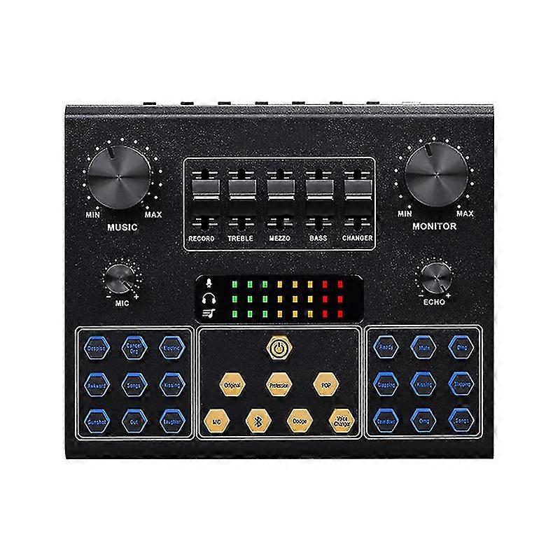Professional Adjust Stereo Sound Card Board Audio Mixer With 5000mah Battery