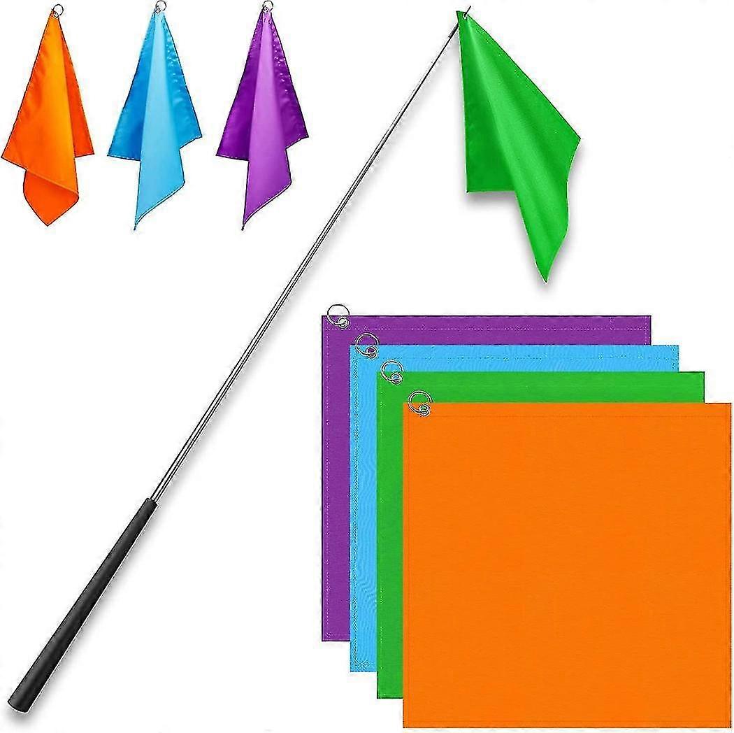 Equestrian Training Flag 4 Pieces Equestrian Training Equipment Equestrian Nylon Flag No Flagpole Zhexin