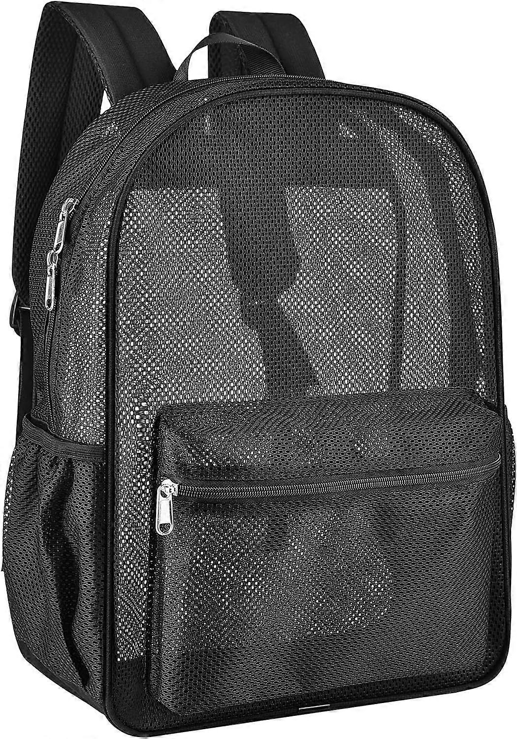 Paxiland Mesh Backpack Lightweight See Through College Student Backpack for Commuting Swimming Travel Beach Outdoor Sports