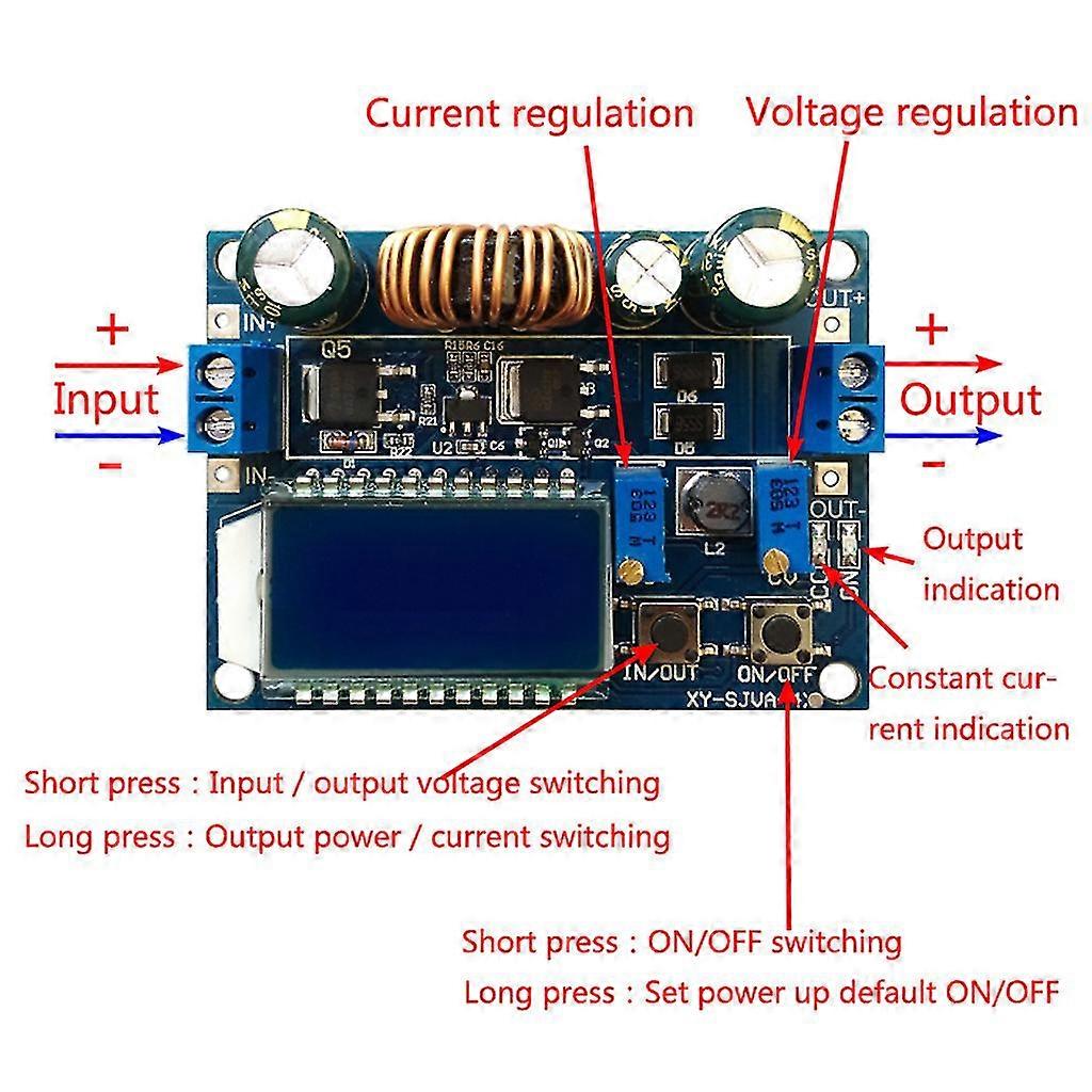 4a Converter Module Adjustable Boost Board With Lcd Display