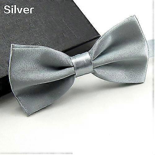 Men Classic Solid Color Bowtie Necktie Tuxedo Wedding Party Adjustable Bow Tie