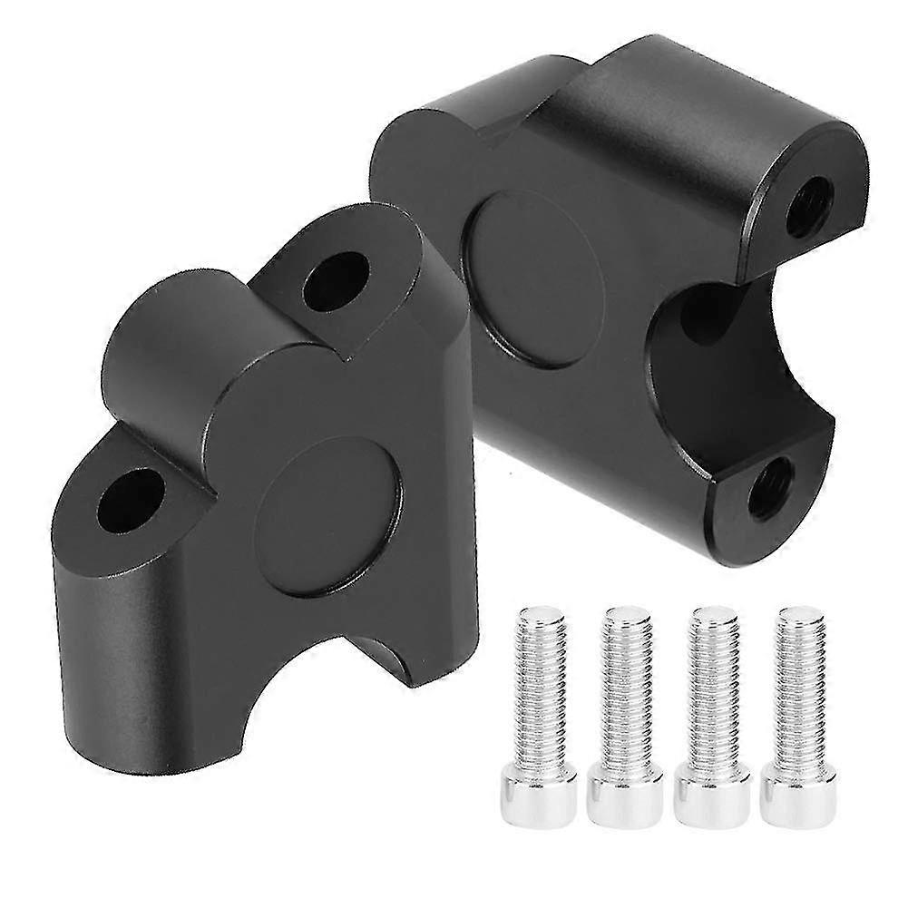 Handlebar Riser , 2pcs 22mm Universal Motorcycle Handlebar Bar Grip Rear Handlebar Clamp Move Mount Adapter(black)