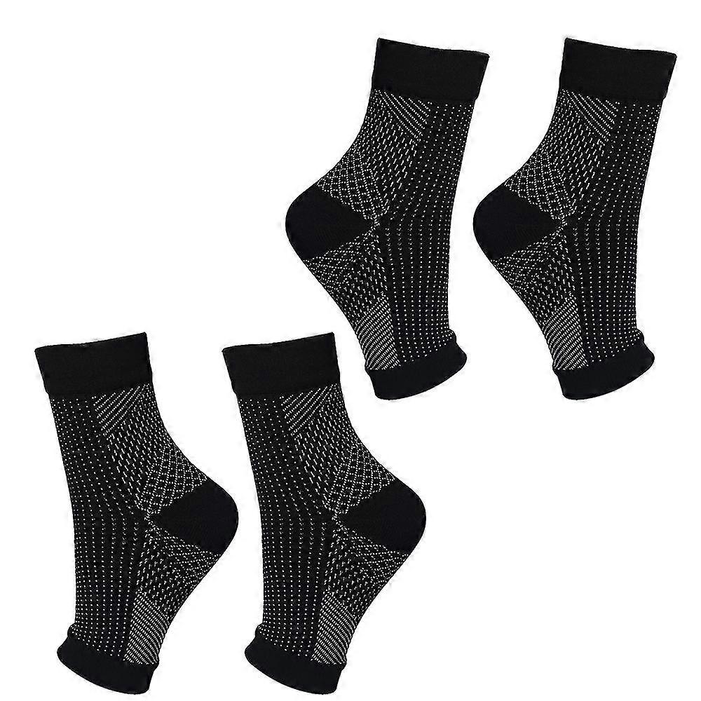 2pcs Compression Socks For Ankle/heel Support, Relieve Arch Pain, Reduce Foot Swelling