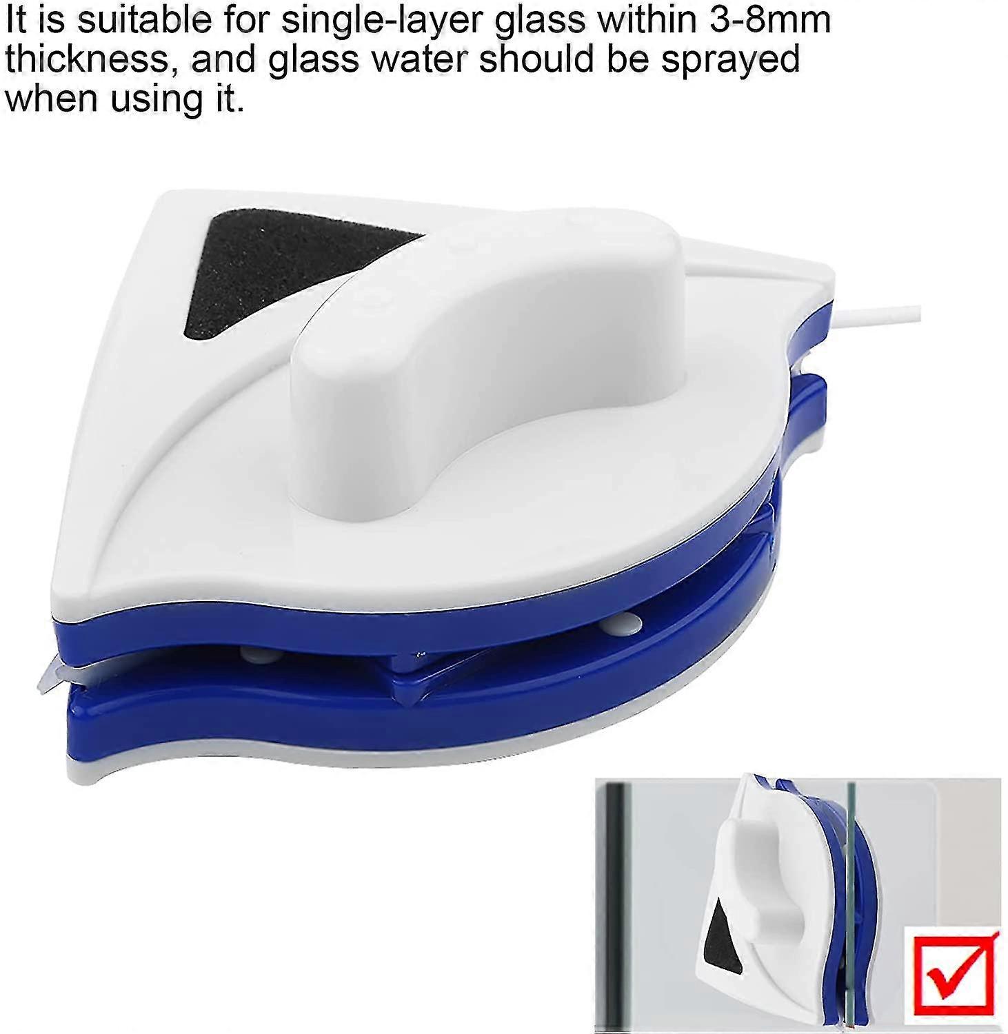 Magnetic Window Washer Double Side Window Cleaner Cleaning Tool Surface Cleaner Wiper Brush For Large Glazing Windows With 3-8mm Thickness