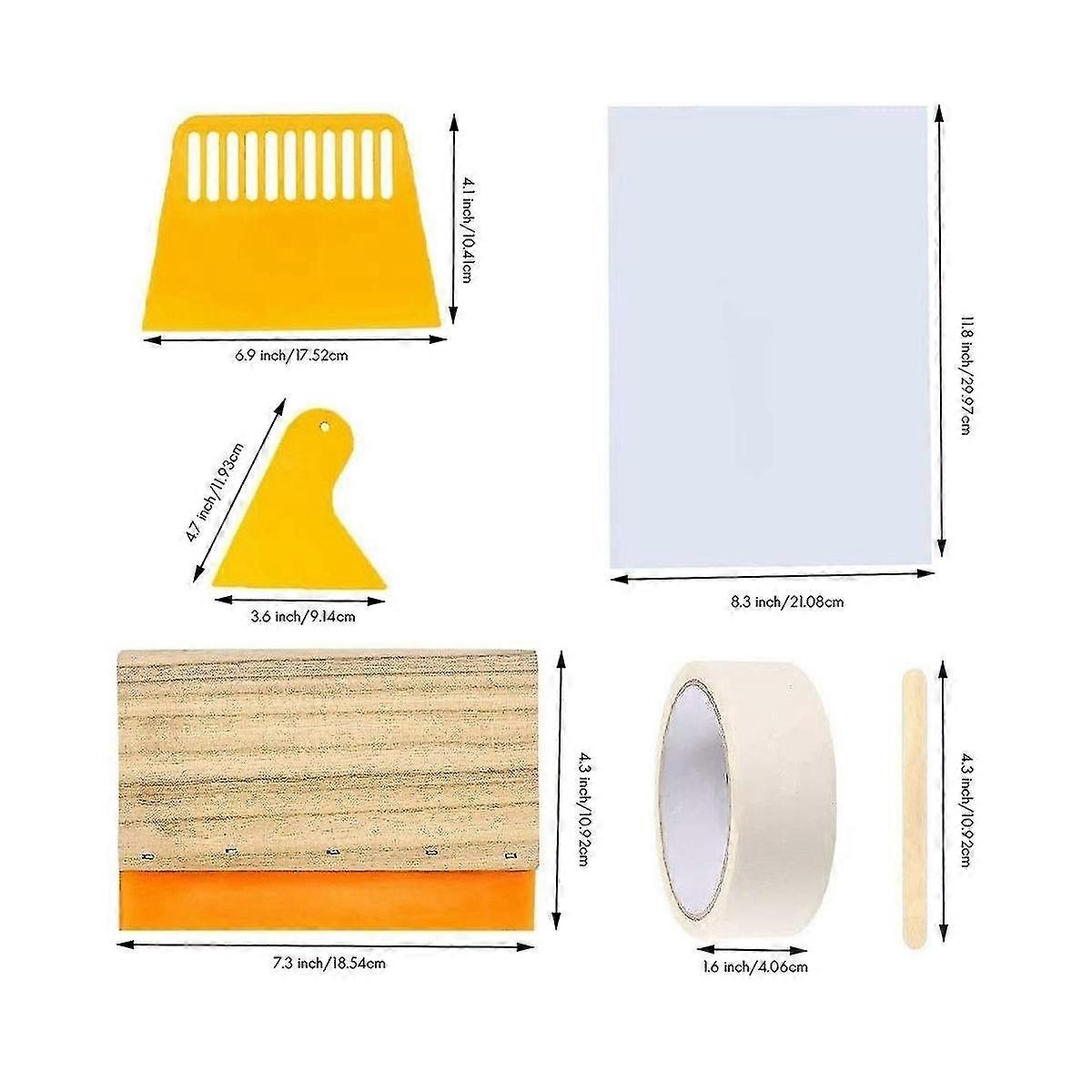 Screen Kit 22 Pcs, Silk Screen Frame With Mesh Screen Squeees