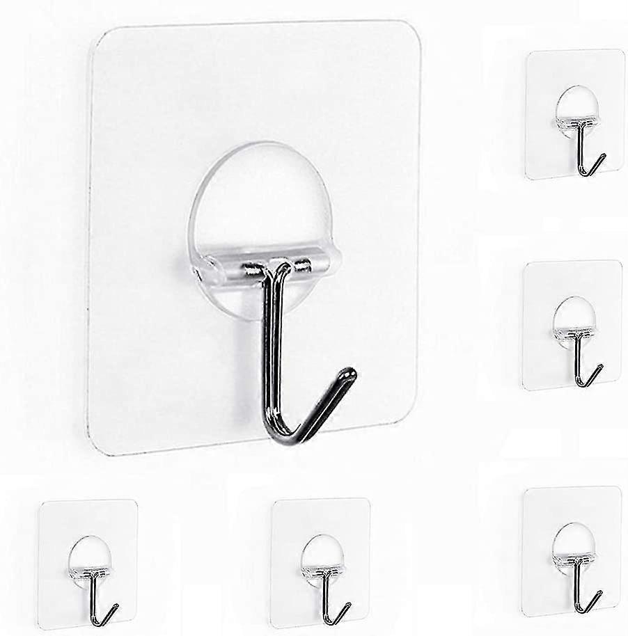 Adhesive Hooks - Ceiling Hooks No Drilling, Magic Hooks Transparent, Kitchen Gift