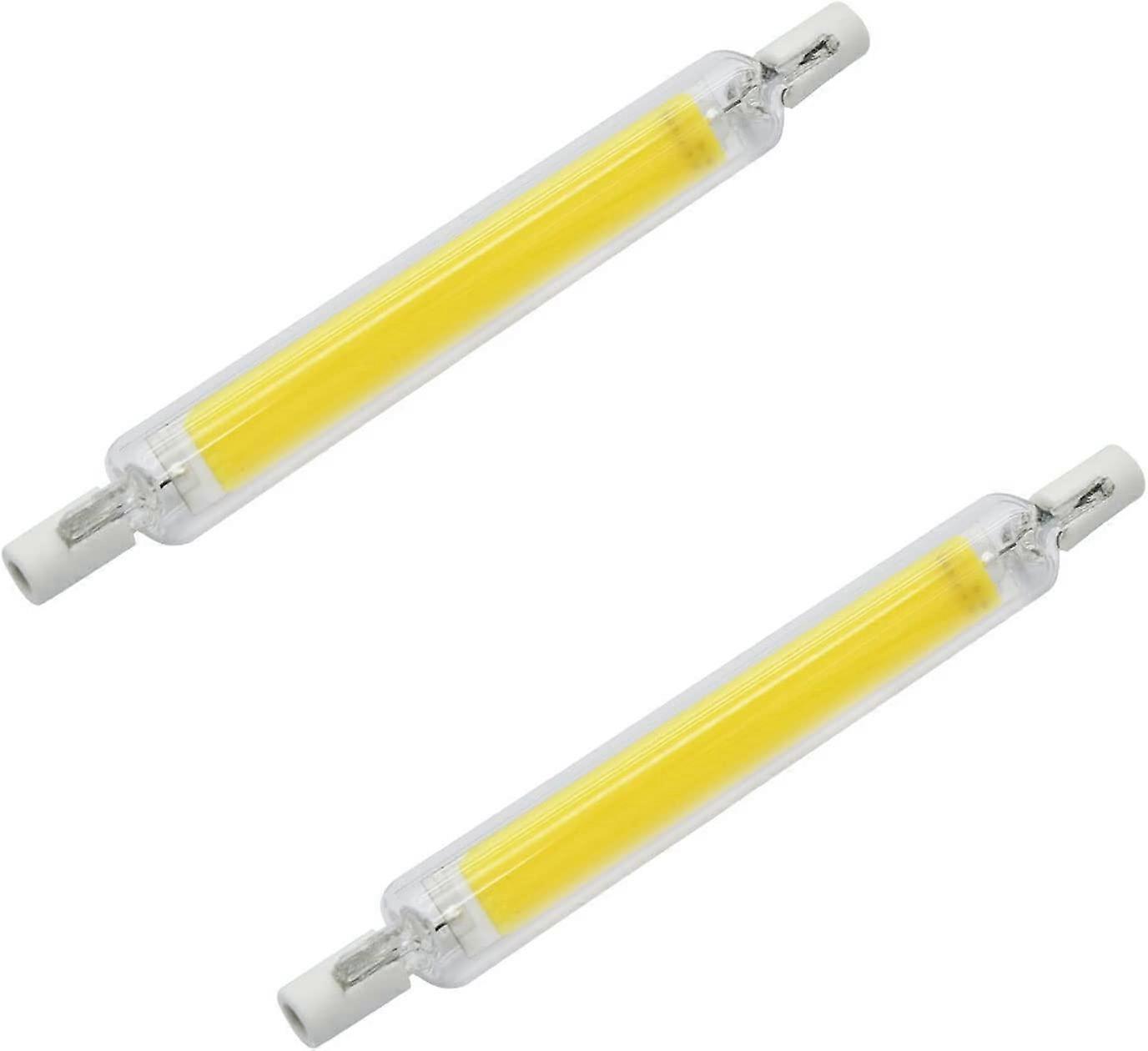 2Pcs 118mm 20W R7S LED Bulb 100W Halogen Equivalent J-Type High Brightness 20W 220V R7S Base 6000K Warm White