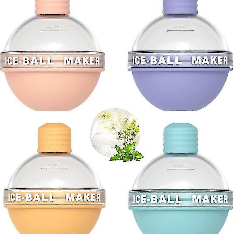 4 buc Creative Ice Ball Mold Whisky Sferic Ice Cube Becuri Mucegai de gheață Silicon de calitate alimentară Ice Cube Ball Maker Mold Bar Tools GuanGuan