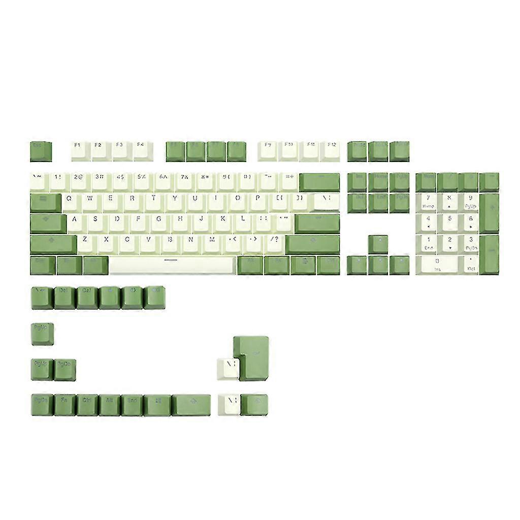 Oem Pbt Keycaps Matcha 124 Keys Backlit English For Mechanical Keyboard For Key