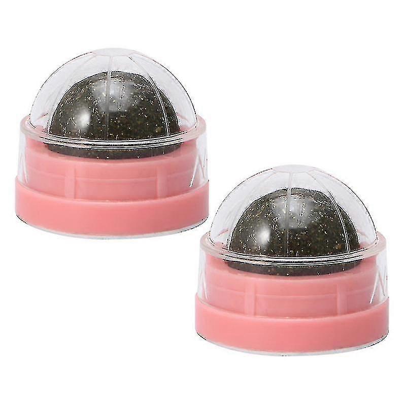 2pcs Cat Licking Mint Ball Rotatable Natural Cat Catnip Candy Actinidia Polygama Cat Snacks Digestive Aids Cat Treats Pet Supplies For Cats (random Co