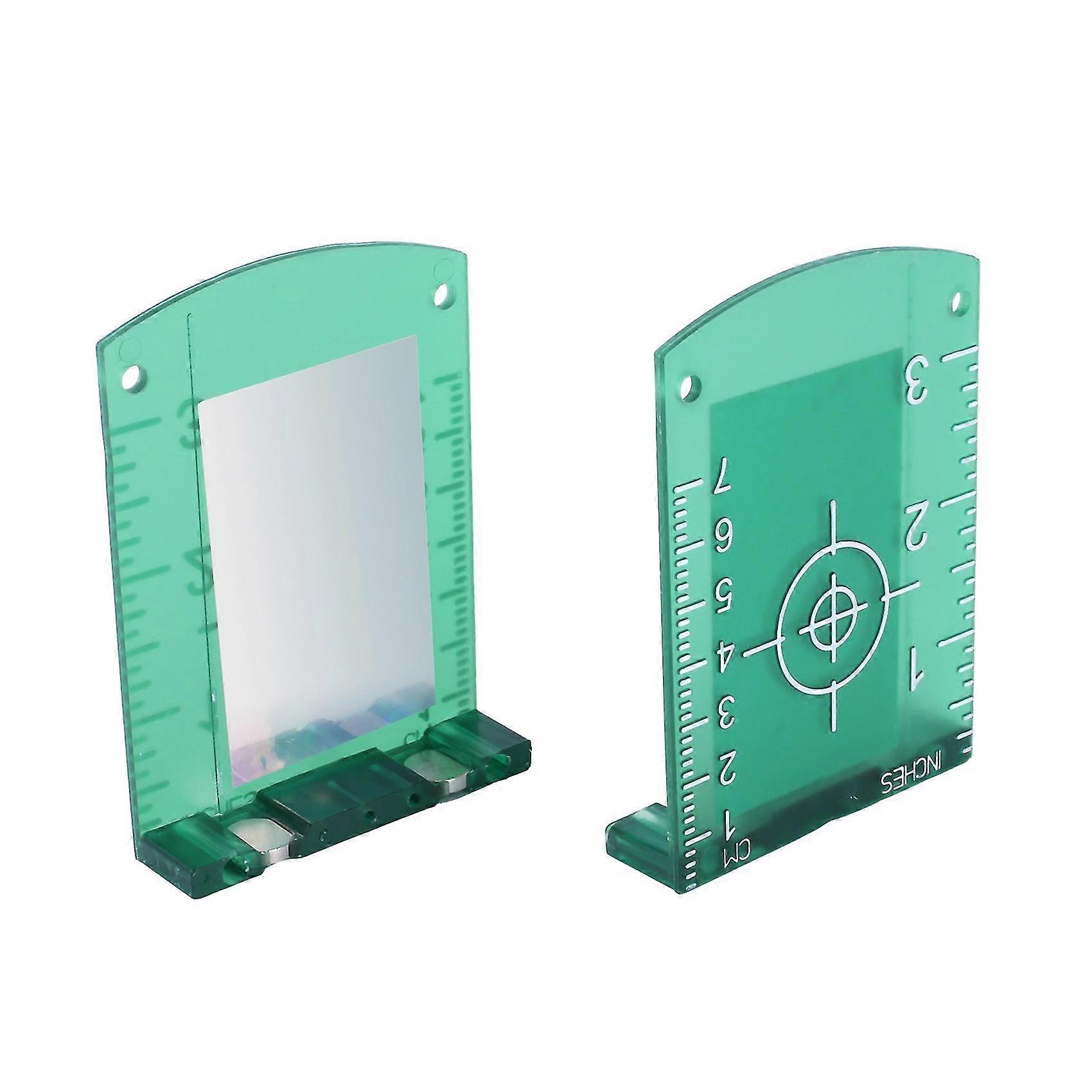 Laser-Targets, 2er Pack Magnetische Bodenlaser-Targets Kartenplatte für Green Beam Laser-Level