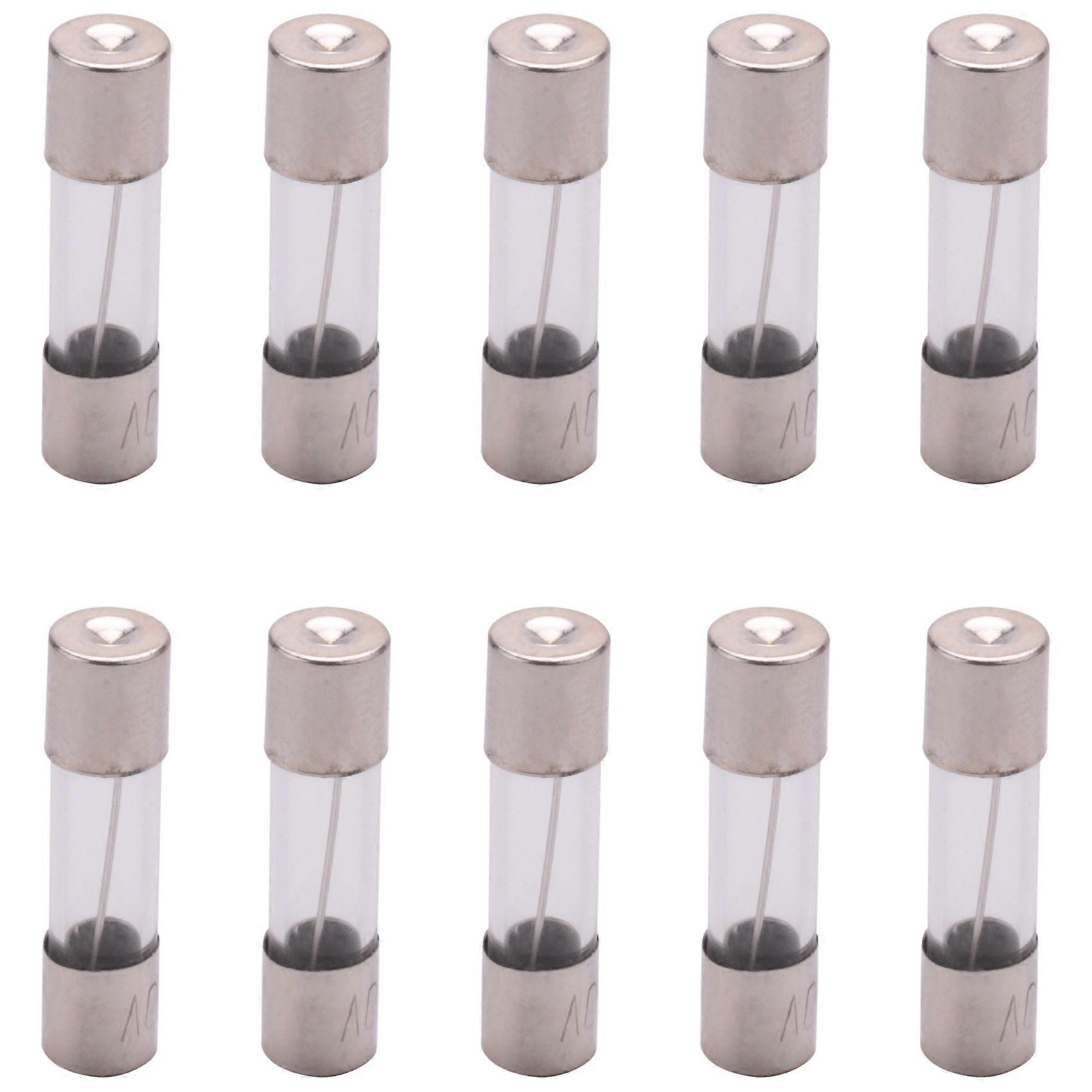10 Pcs 250V 10Amp Slow Blow Time Delay Glass Fuses Tubes 5mm x 20mm
