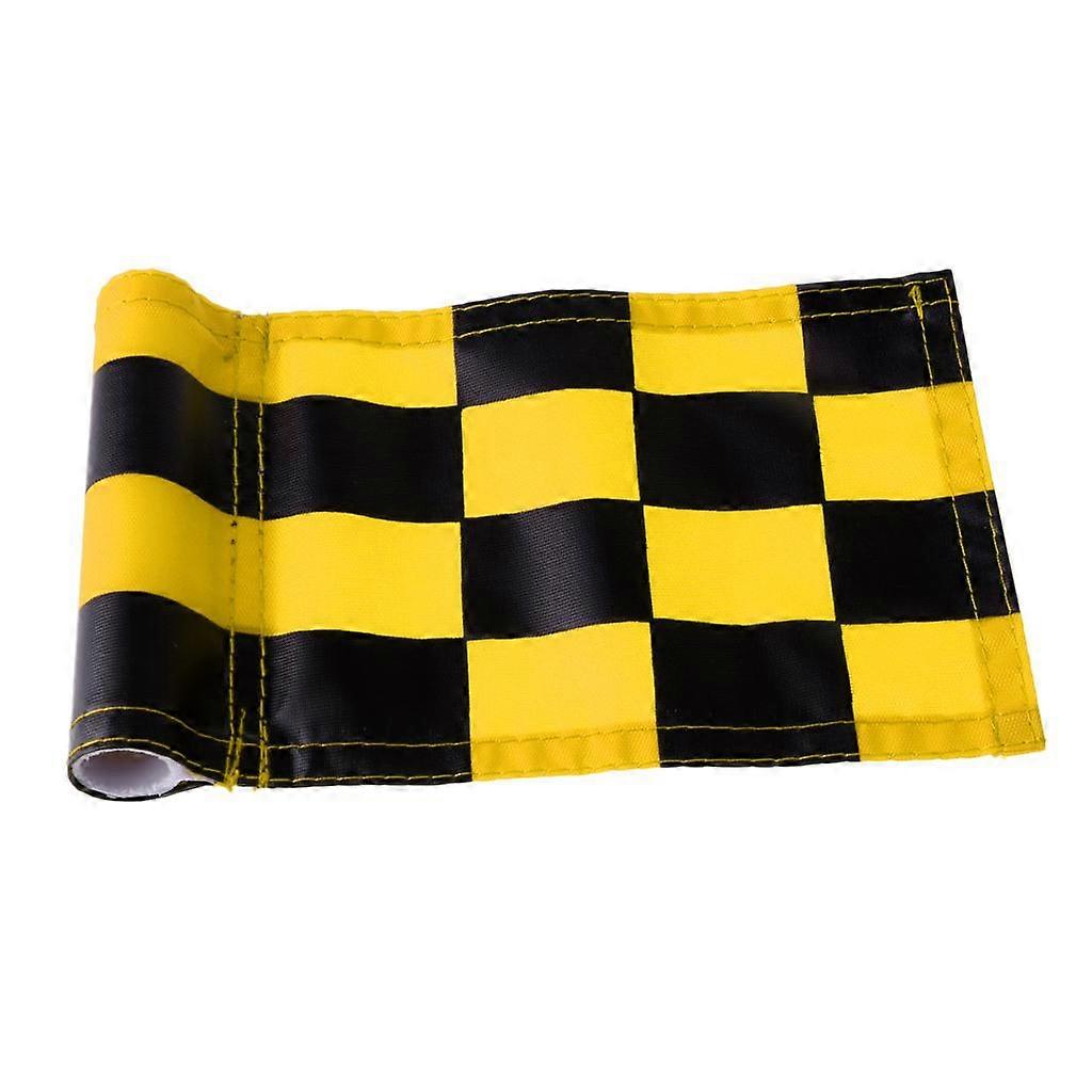 Golf Practicing Training Nylon Putting Green Chequered Flag  Yellow+Black