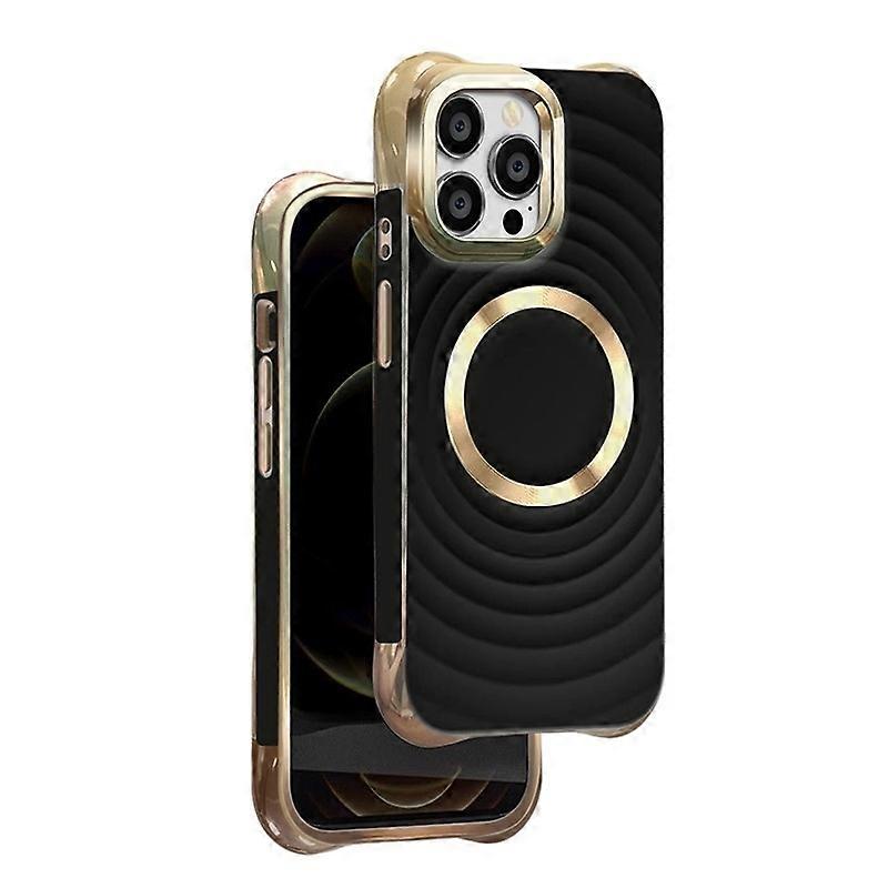 iPhone 16 Plus - Kompatybilne z MagSafe etui Circle Glam Mag Czarne