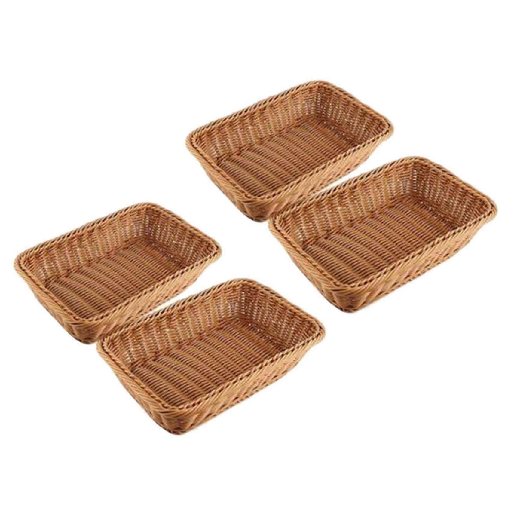 2 pcs rectangular basket for table or counter display for bread
