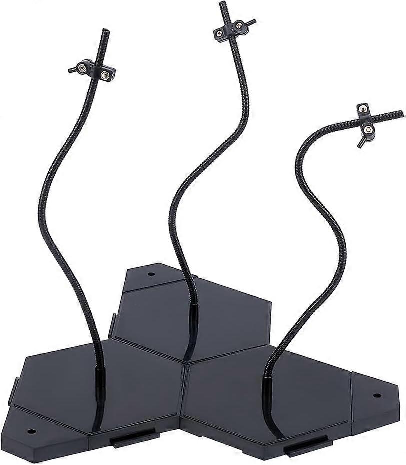 3 Pcs Acrylic Stand Support for Dolls Action Figure Stand Triangles Doll Display Holder with Adjustable Bone Black Doll Model Support Stand Assembly A