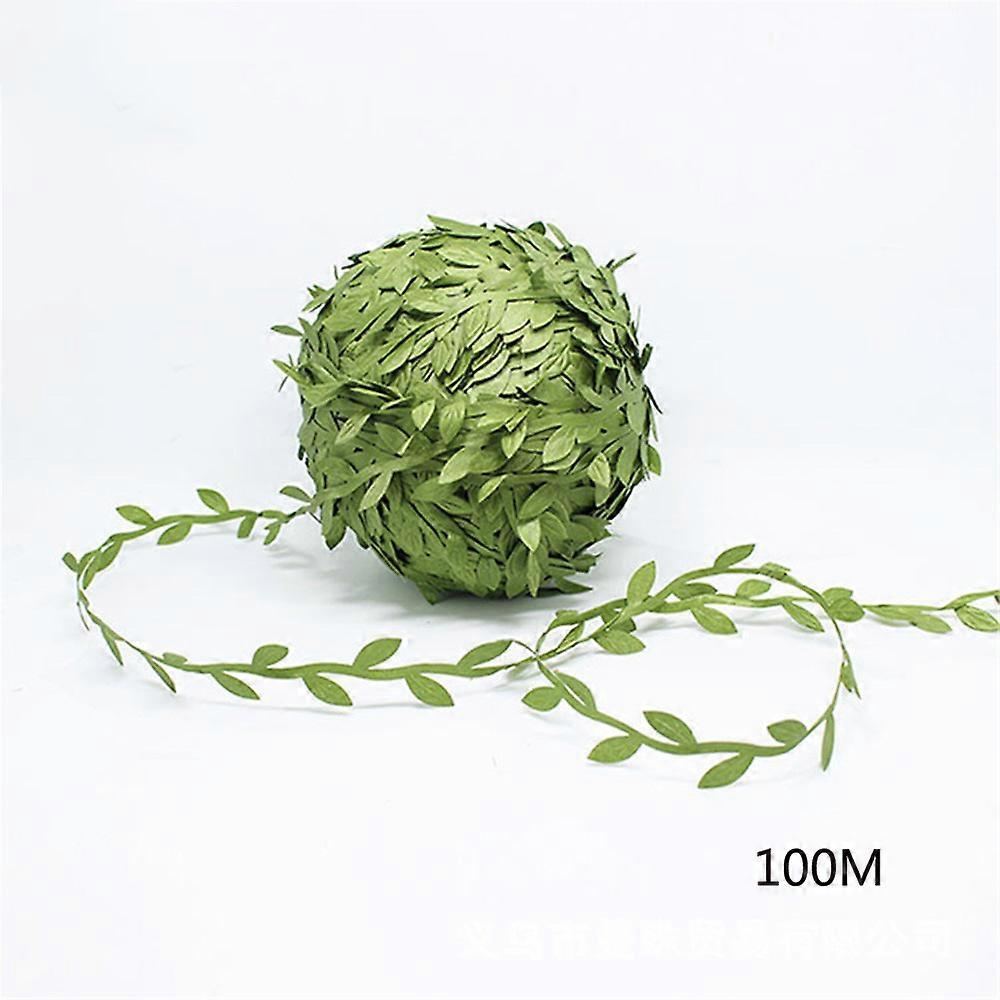 Artificial Vines Leaves String Trim Ribbon100M