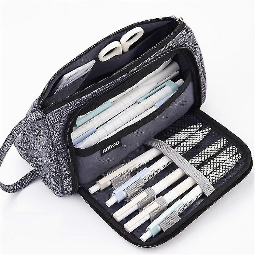 Large Capacity Pencil Case, Student Multi-functional Canvas Pencil Bag