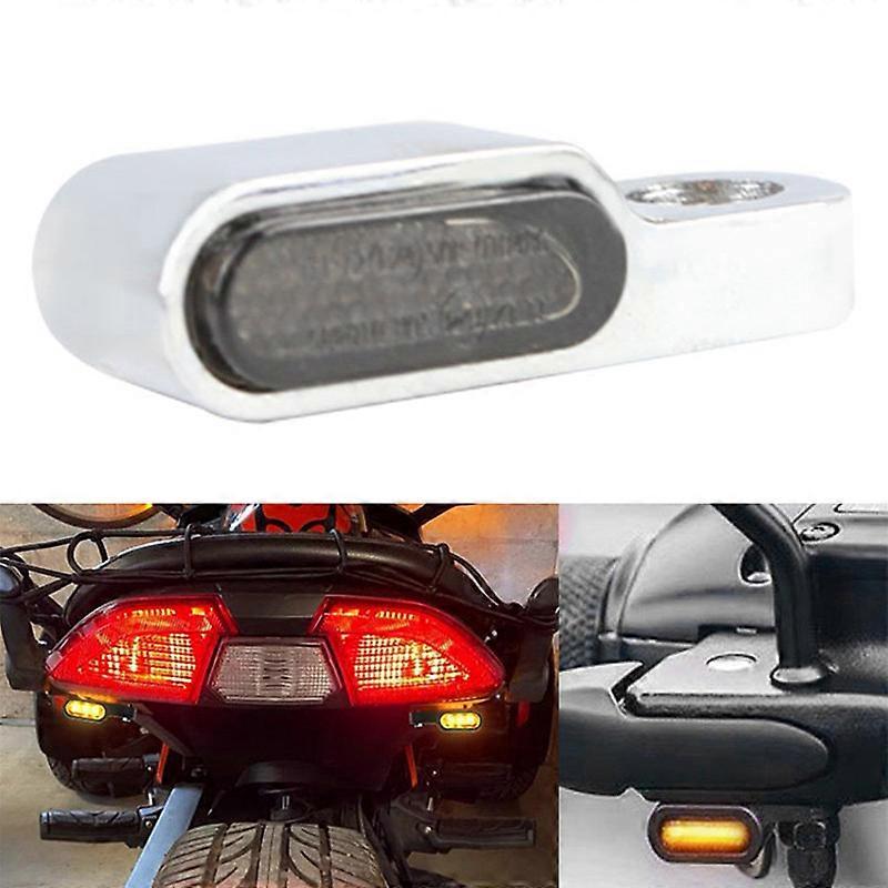 Handlebar LED Motorcycle Flash Amber Mini Flowing Water Turn Signal Indicator