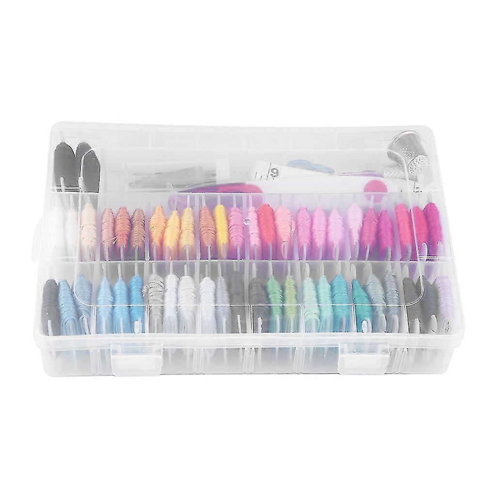 50 Colors Threads With Embroidery Needle Felting Diy Craft Tool Set