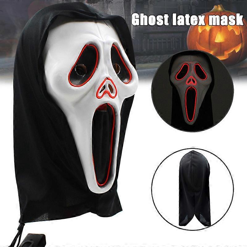 Ghost Spoof Mask Party Costume Cosplay Halloween Head Latex Mask Creepy