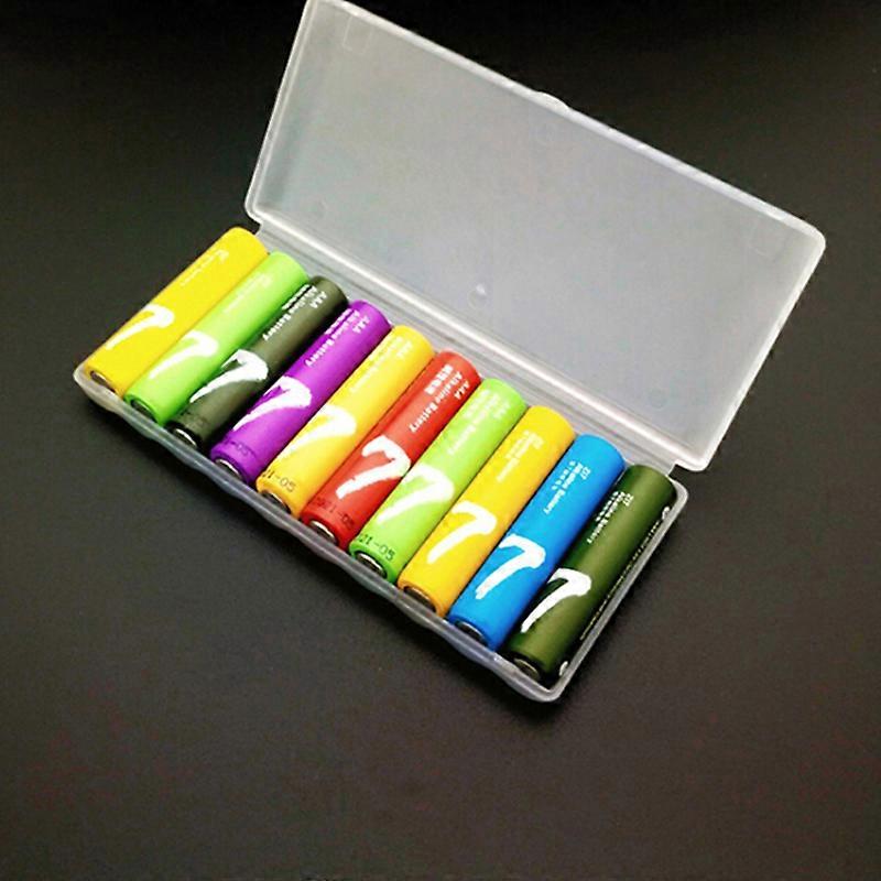 Portable plastic battery case cover holder storage box for 10pcs AAA Batteries