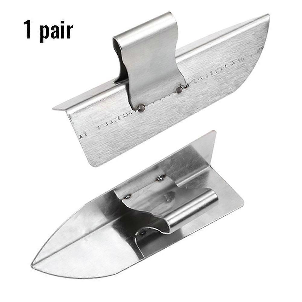 Plastering Corner Trowel Set 2pc Internal External Builders Plaster Tile Grout Repairing Ceramic Floor Grout Gap Scraping Tiling