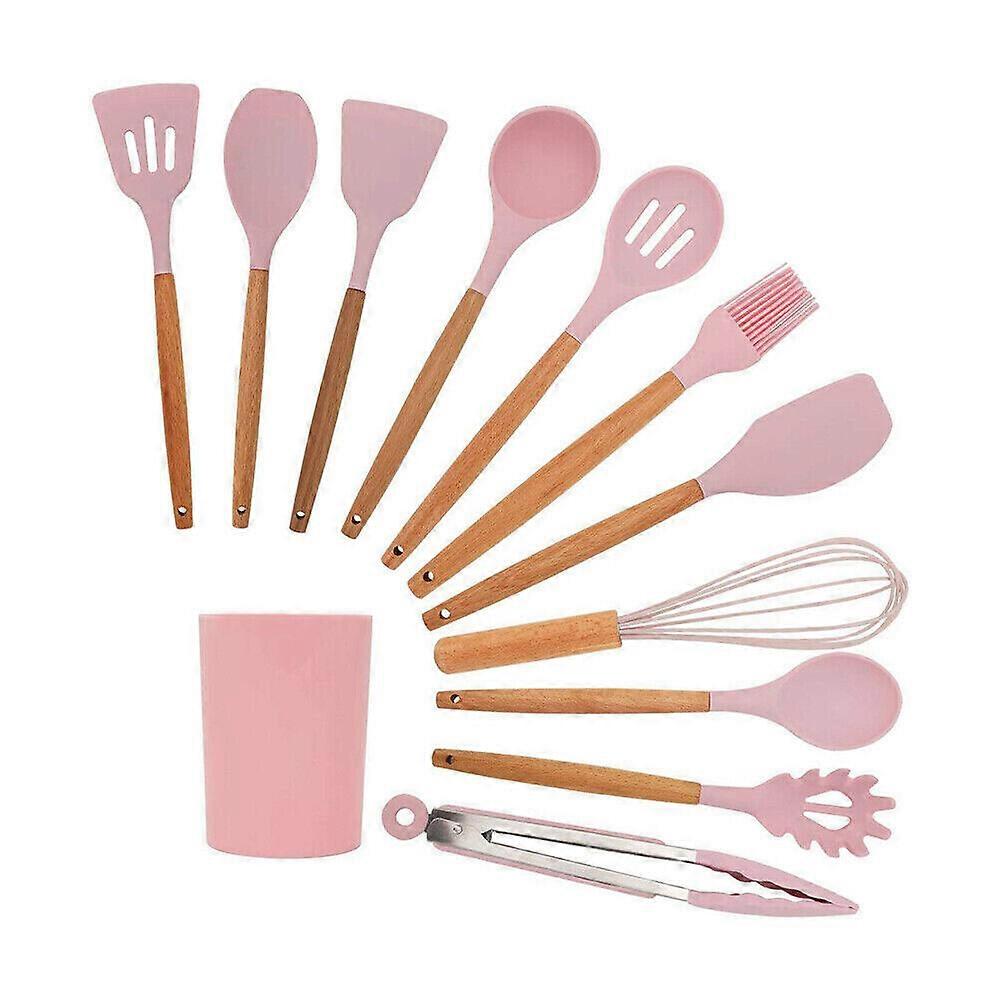 Cookware Silicone Kitchen Utensils Set 12X Cooking Non Stick Baking Spoon Tools