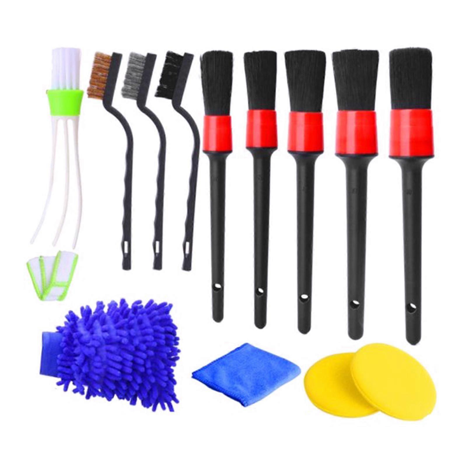 12pcs Ergonomic Car Detailing Brush Set Dashboard Cleaning Tool Multifunctional