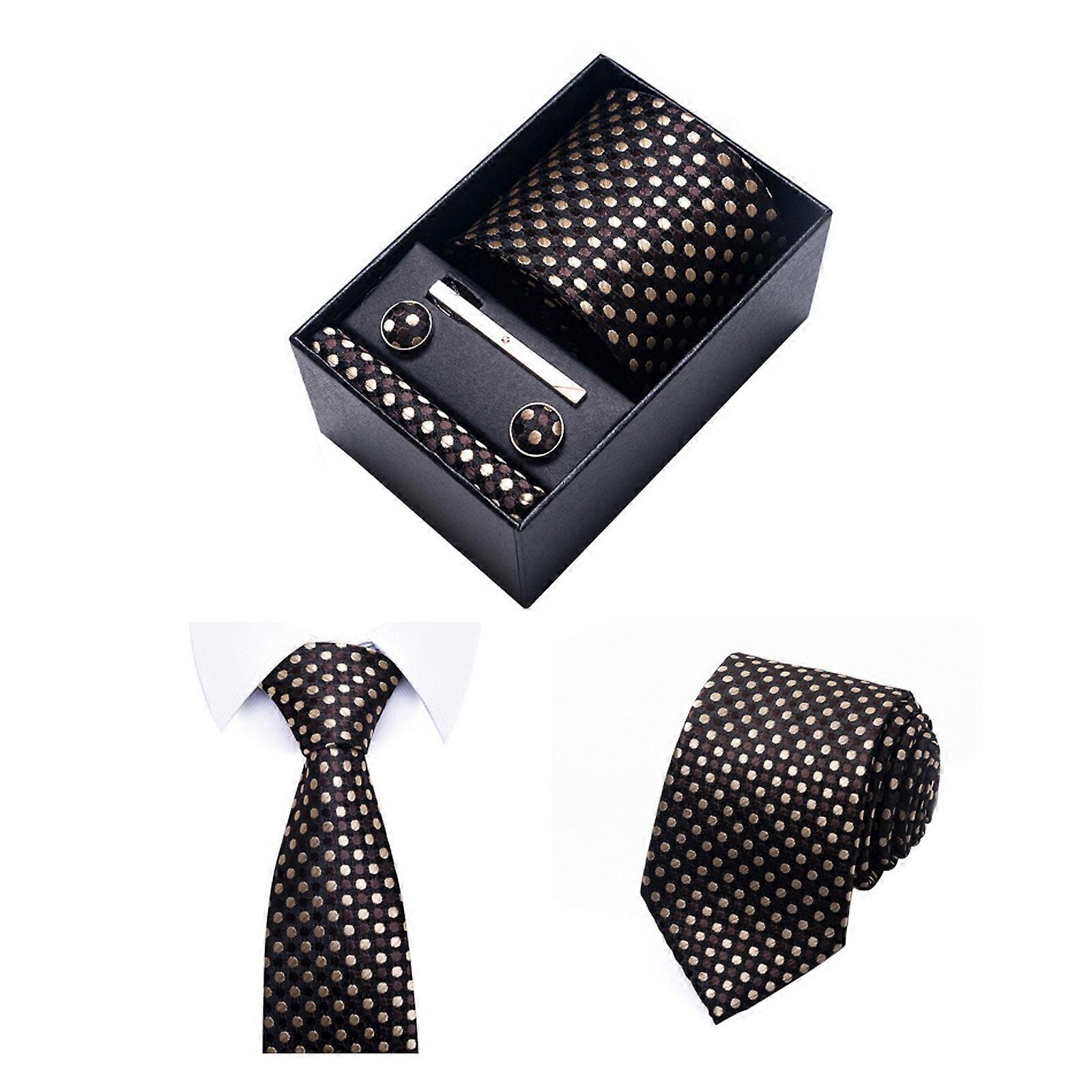 8cm Ανδρική Γραβάτα και Πέτο Pin Paisley Γραβάτα Μαντήλι Μανικετόκουμπα Σετ για Άνδρες,100% Νέο