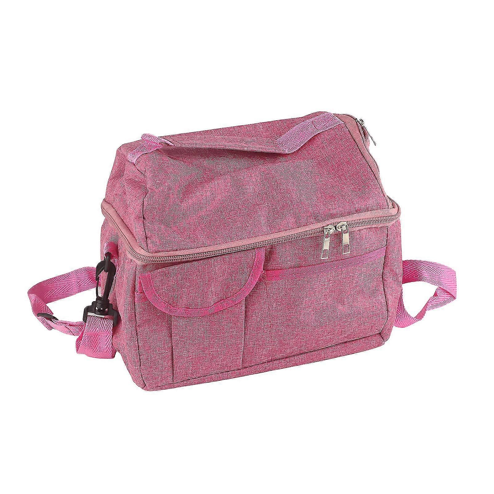 Waterproof Double Layer Breastmilk Cooler Bag - Rose Red