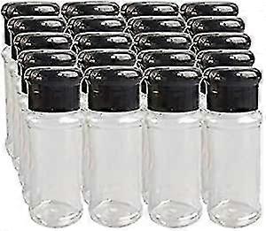 20 Pack Plastic Spice Containers, Clear Spice Jars With Shaker Lids And Labels, Empty Plastic Spice Bottles