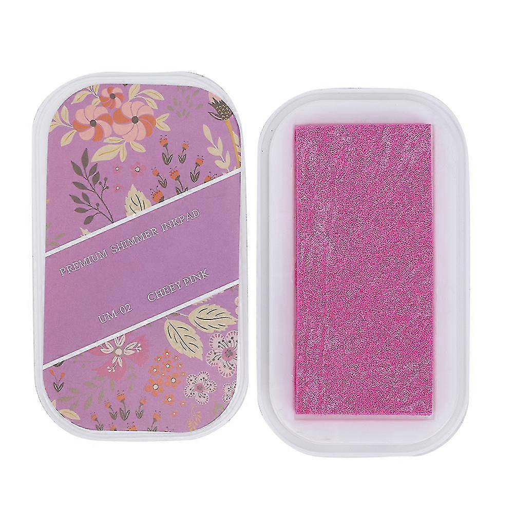 Flash Rose Red Large Metal Color Ink Pad for DIY Hand Craft Rubber Stamps