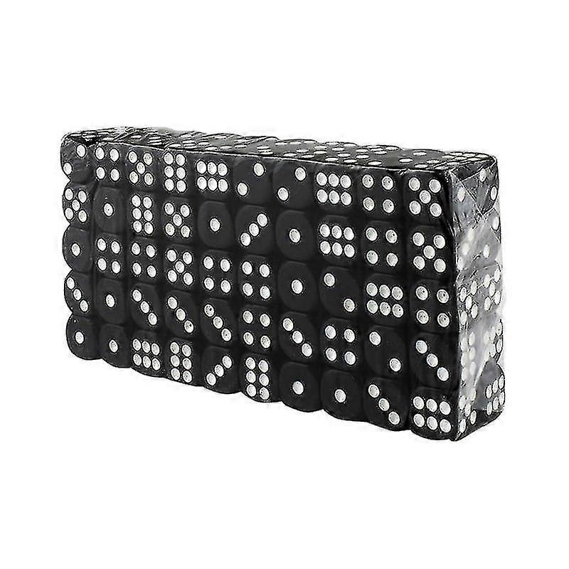 Six-Sided Dice, 100 Pcs-Black