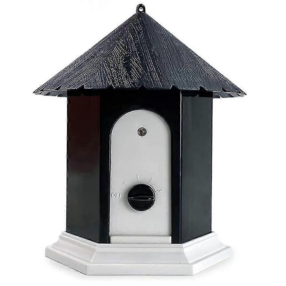 アンチバーキングデバイス、超音波樹皮抑止力、屋外用防水樹皮制御装置(ブラック)