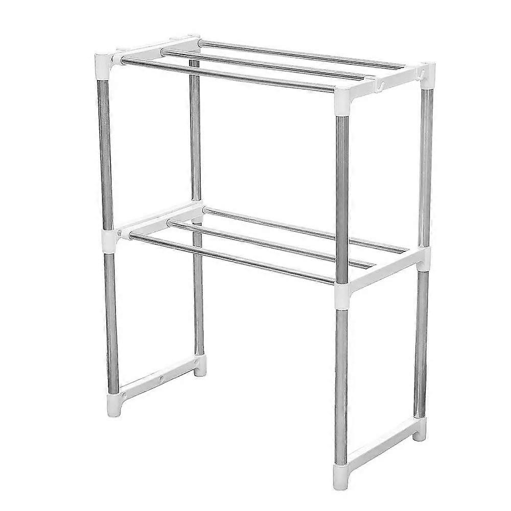 2 Layers Microwave Oven Stainless Steel Rack Kitchen Storage Shelf Container Kitchen Storage Rack
