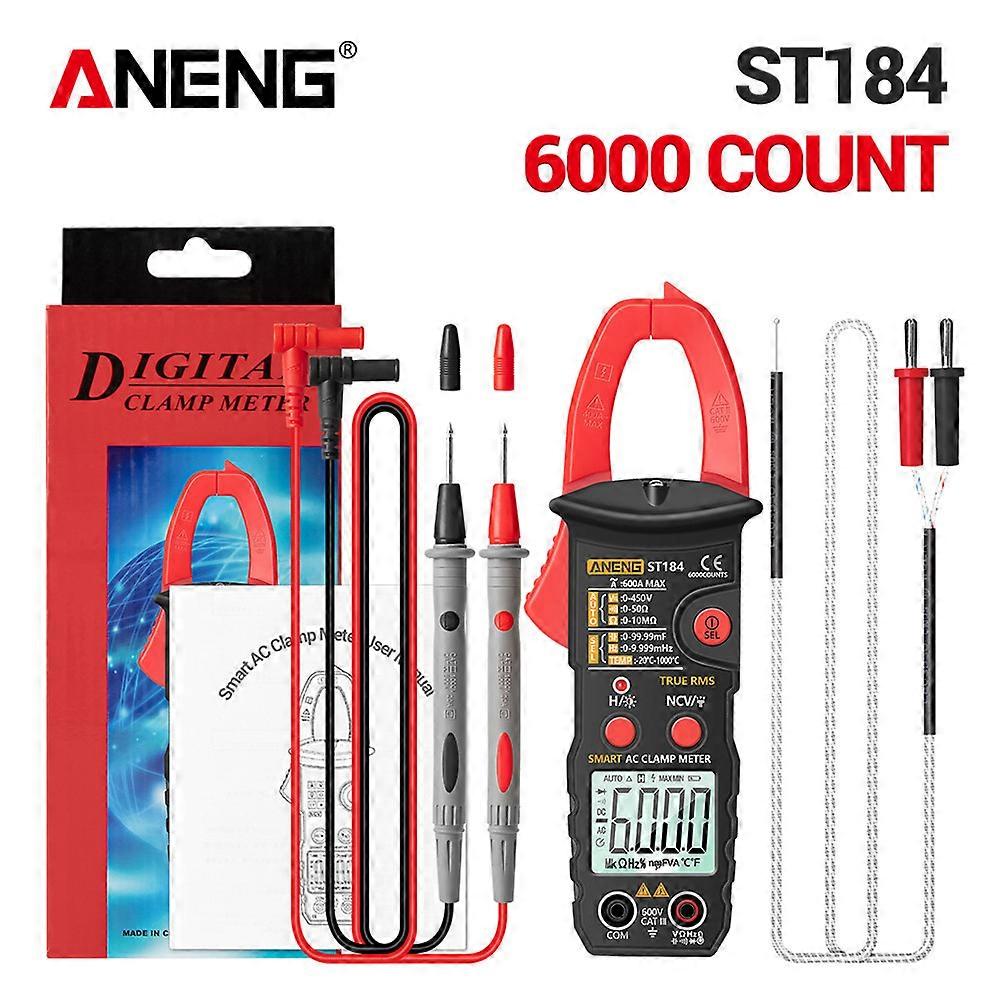 ANENG ST184 Digital Clamp Multimeter Meter 6000 Counts Professional True RMS AC/DC Voltage Current Tester Hz Capacitance Ohm