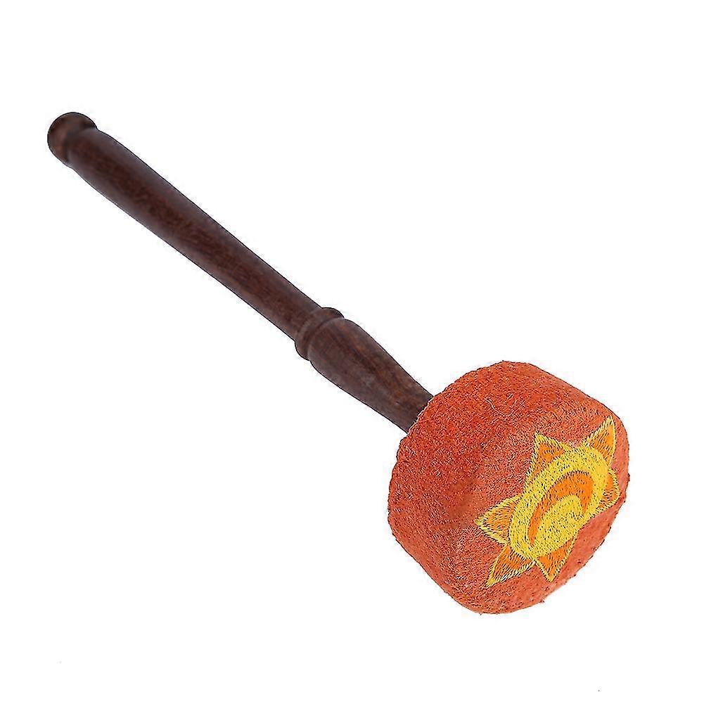 Hard Wood Felted Striker Mallet Stick for Tibetan Buddhism Singing Bowl in Orange