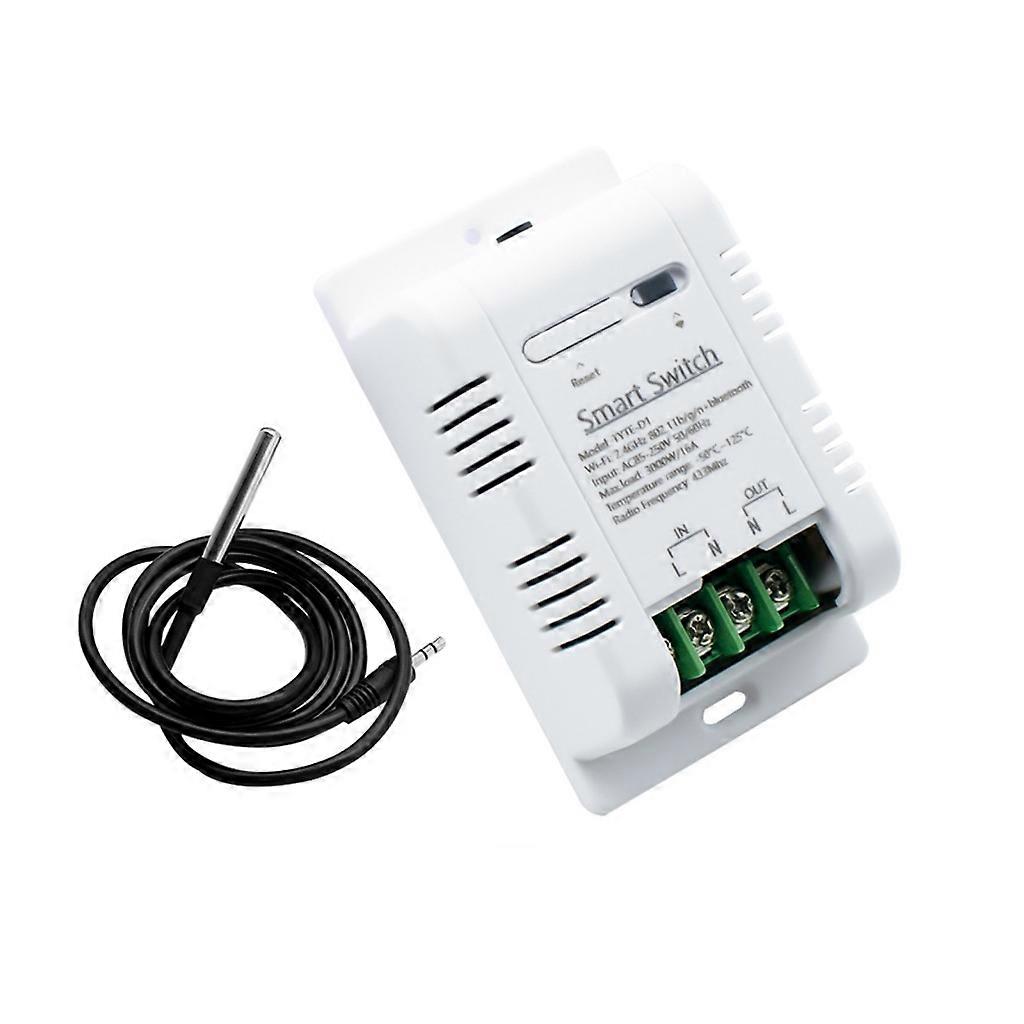 WiFi Smart Temperaturbrytare Sensor 1 Gang Enkelrelä Utgång 3000W 16A