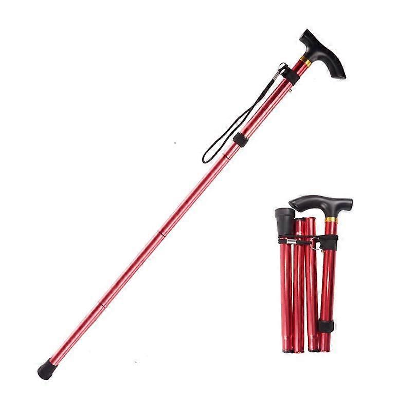 Red Foldable Walking Cane