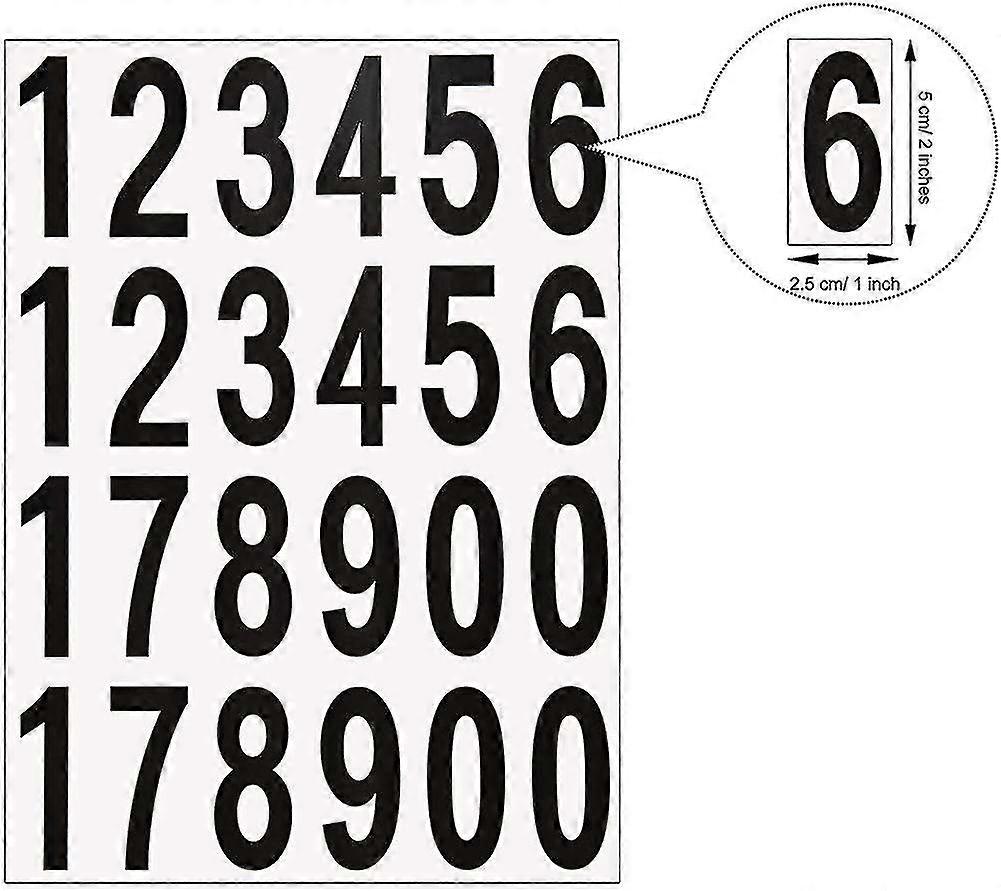 Door Number 10 Sheets Self Adhesive Sticker Numbers Letterbox Numbers Vinyl