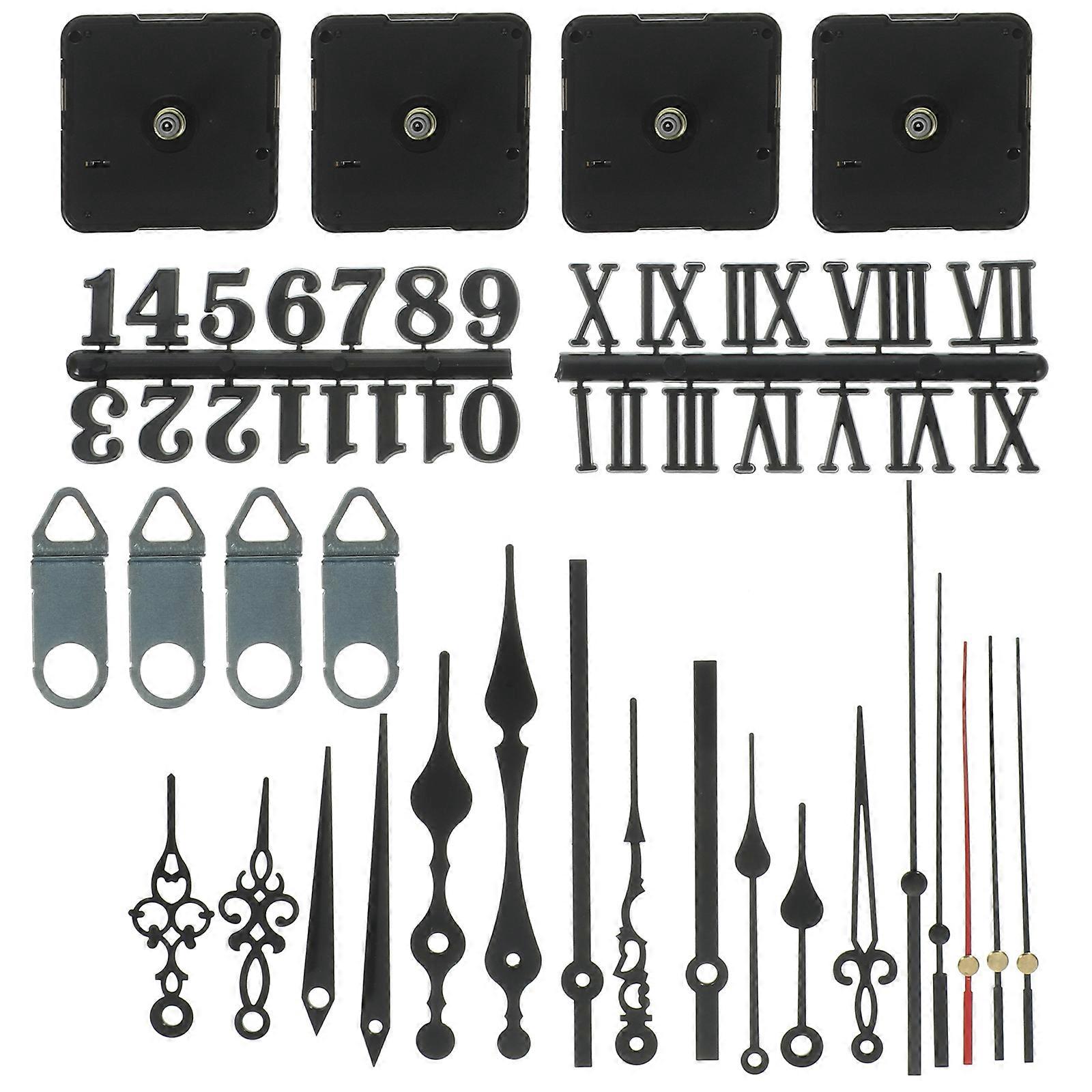1 Set Replacement Clock Mechanism Clock Movement Battery Operated Clock Number Clock Hands Kit