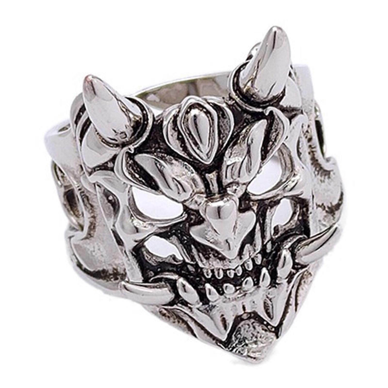 Adjustable Open Ring Men Samurai Demon Ring Open Index Finger Rings Copper Ring