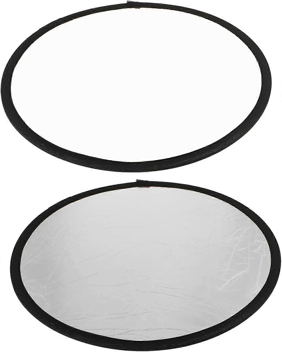 1 PC Folding Reflector Portable Diffuser Supplies Reflector for Studio 2-in-1 Photo Reflector,60CM (silver and white)