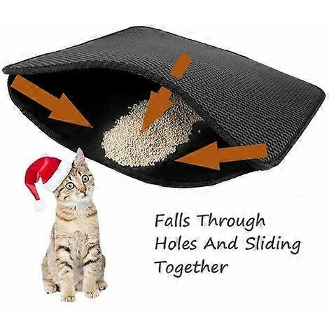 Cat litter box double-layer structure cat litter box bottom mat